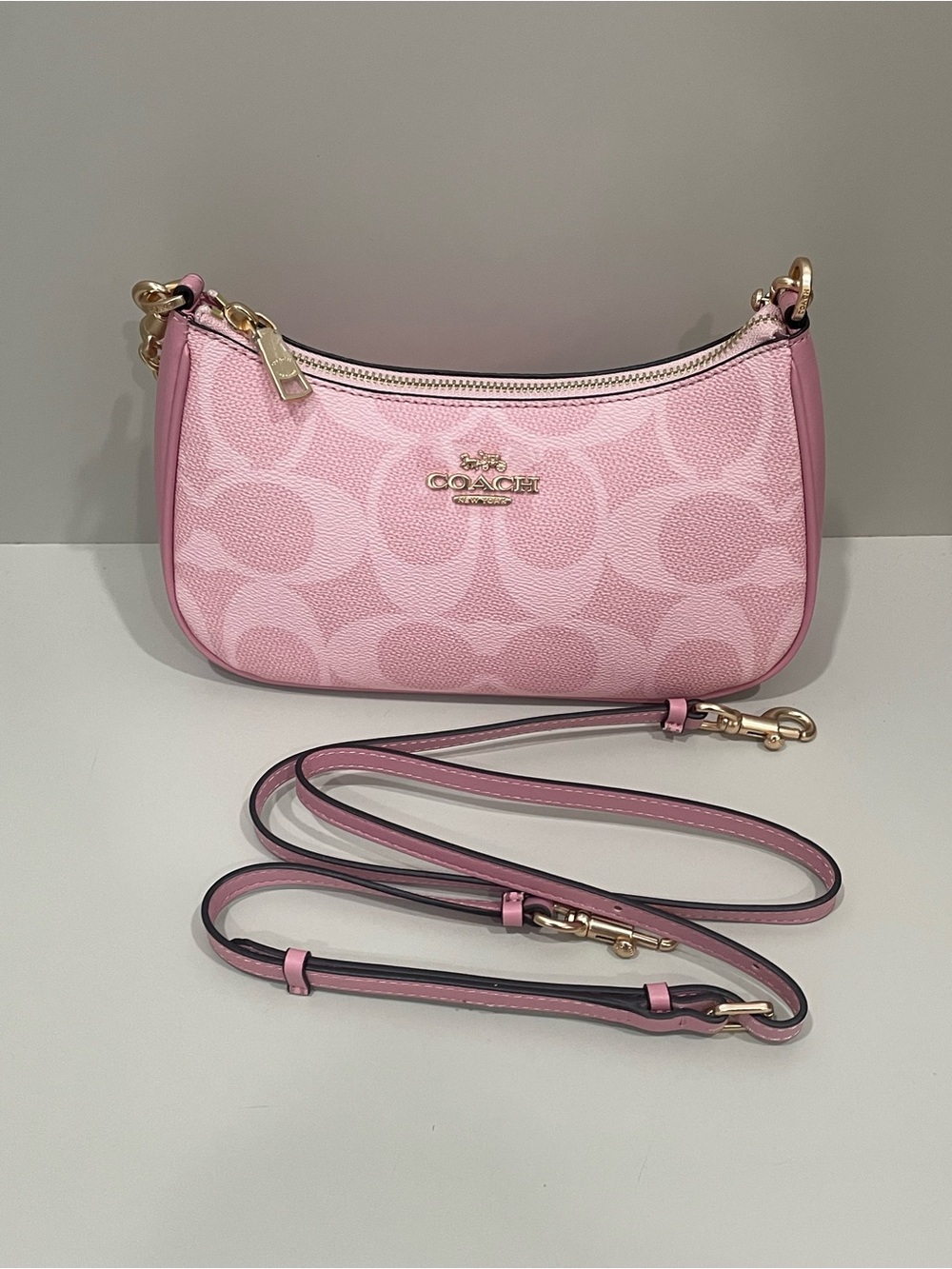 Coach Pink Signature Mini Shoulder Bag